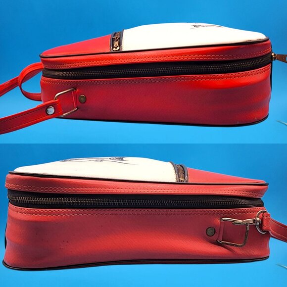 Mid Century Modern Siamese Cat Handbag 1950s 1960s Red White Japan Purse - Picture 8 of 11